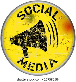 social media sign, vector illustration