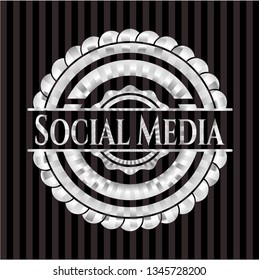 Social Media silvery badge