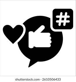 Social Media Simple Icon Vector Illustration Concept