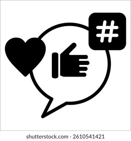 Social Media Simple Icon Vector Illustration Concept