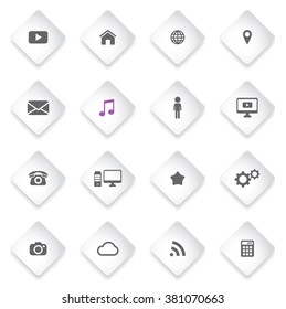 Social media simply symbols for web icons
