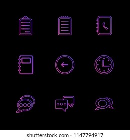 social media  smart phone  mobile  internet  chat  message  search  storage  clock  cloud   camcoder  alarm  icon vector design  flat  collection style creative  icons