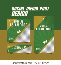 social media special food menu promotion flyer template or sweet delicious food flyer design