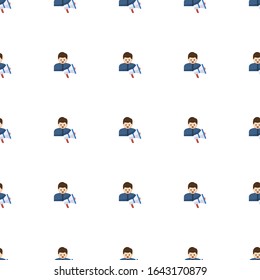 social media specialist icon pattern seamless isolated on white background. Editable flat social media specialist icon. social media specialist icon pattern for web and mobile.