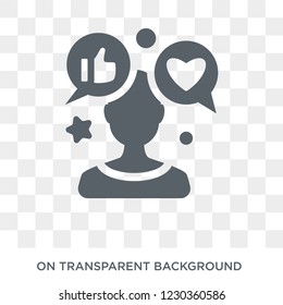 social media specialist icon. Trendy flat vector social media specialist icon on transparent background from General collection. 