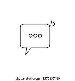 social media speech bubble line style icon vector illustration design
