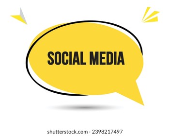 Social media speech bubble text. Hi There on bright color for Sticker, Banner and Poster. vector illustration.