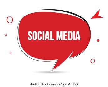 Social media speech bubble text.Banner and Poster. vector illustration.