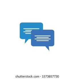 social media speech bubbles flat style icon vector illustration design