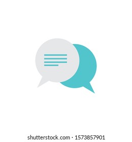 social media speech bubbles flat style icon vector illustration design