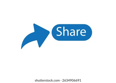 social media speech share icon blue and white color design