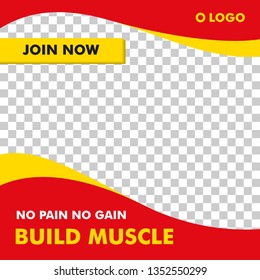 Social Media Sport Post Template Design Vector For promotion, news or just share anything
