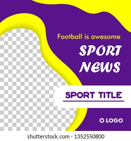 Social Media Sport Post Template Design Vector For promotion, news or just share anything