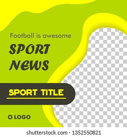 Social Media Sport Post Template Design Vector For promotion, news or just share anything