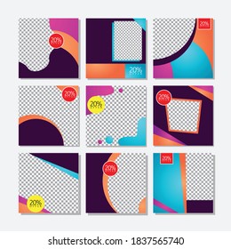 Social media square background for ads and discount sale