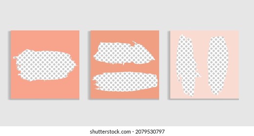Social media square covers with grunge design  . Contemporary style . Post frame stories templates. Layout for promotion .Media banner .Vector