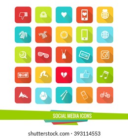 Social media square icons