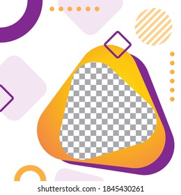 Social media square post background, modern design promotion template for ads discount