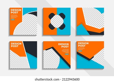 Postdesign in sozialen Netzwerken mit elegantem, minimalistischem und modernem Stil