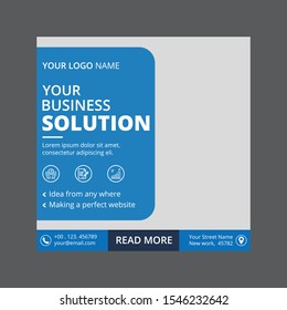 Social media square post template - Vector 
