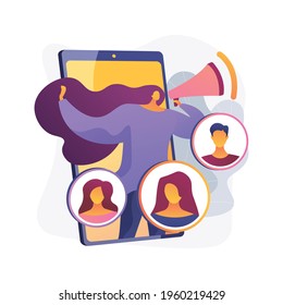 Social Media Star Abstract Concept Vector Illustration. Influencer, Social Media Reach And Engagement, Celebrity Account Monetization, Personal Blog, Star Content Creation Abstract Metaphor