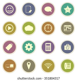 Social Media stickers label icon set