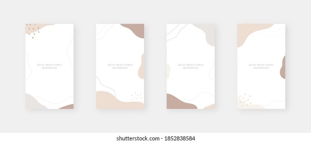 Social media stories background. Modern memphis background. Trendy editable social media stories template. Vector illustration.
