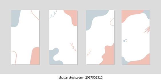 Social media stories and cover. Background template with copy space for text, vector illustration.