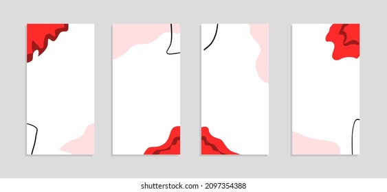 Social media stories and cover. Background template with copy space for text and images, vector illustration.