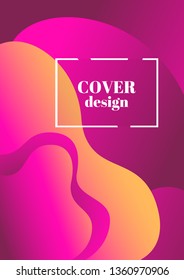 Social media stories design, abstract trendy fluid wavy neon vertical background. Cyan, blue, pink, mint, violet colors with gradient. Usable also for cover, flyer layout. Vector illustration, Eps10.