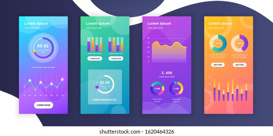 Social media stories design templates whith infographic elements data visualization. Can be used for social media background, banner, greeting card, poster and advertising, marketing, info graphics.