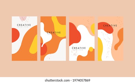 Social media stories design templates. Trendy geometric abstract square template for social media post, stories, or advertisement. Memphis Style