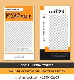 Social media stories fashion lifestyle for new year edition