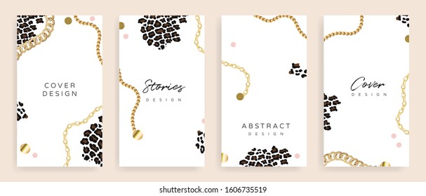 Social media stories and post creative Vector set. Background design with copy space for text and images design for fashion, women and beauty page cover.