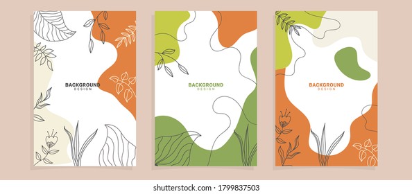 Social media stories and post creative Vector set. Background template with copy space for text