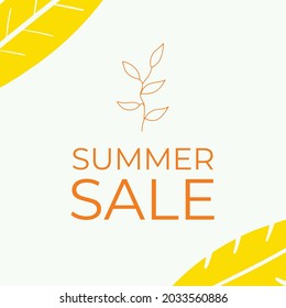 Social media stories and post creative Vector set. Background template with copy space for text and images design by abstract colored shapes, line arts , Tropical leaves warm color