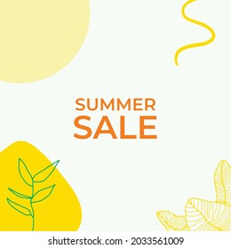 Social media stories and post creative Vector set. Background template with copy space for text and images design by abstract colored shapes, line arts , Tropical leaves warm color