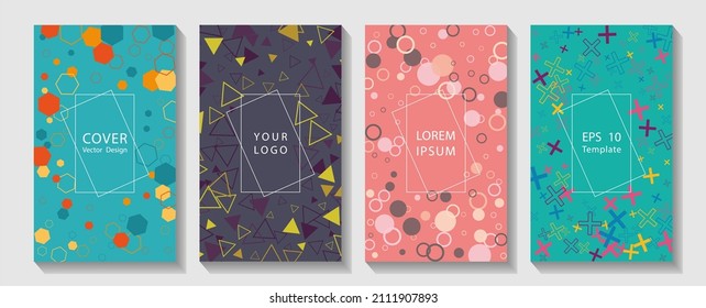 Social media stories and post creative Vector set. Vector trend shape for brochure cover template design.