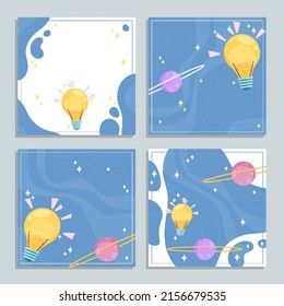 Social media stories and post creative Vector set. Background template with copy space for text and images design by abstract colored shapes