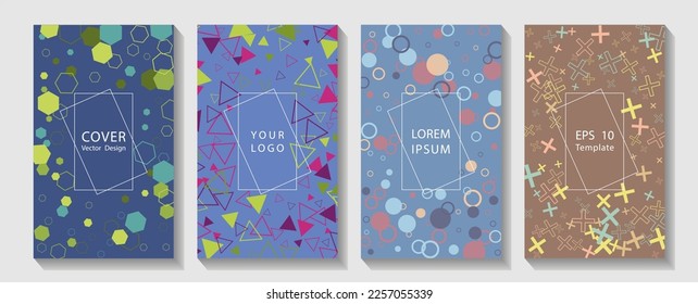 Social media stories and post creative Vector set. Colorful geometric background, vector illustration.