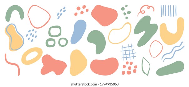 Social media stories and post template vector set. Abstract shapes cover background with floral and copy space for text and images. Vector illustration.