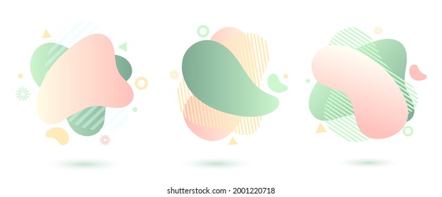 Social media stories, posts, highlights templates. Abstract vector backgrounds with copy space for text