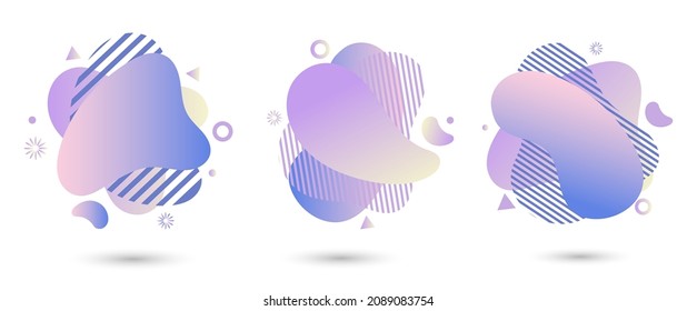 Social media stories, posts, highlights templates. Abstract vector backgrounds with copy space for text