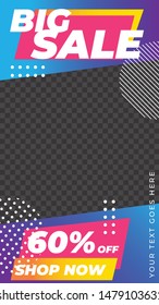 Social Media Stories Template with Abstract element and modern colours, Men and Woman Fashion Edition