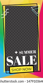 Social Media Stories Template with Abstract element and modern colours, Men and Woman Fashion Edition