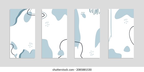 Social media stories template minimalist vector.