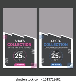 Social  media stories template Vector