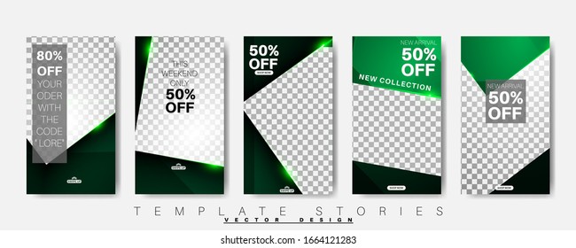 Social media stories templates. Layout pack. Vector illustration