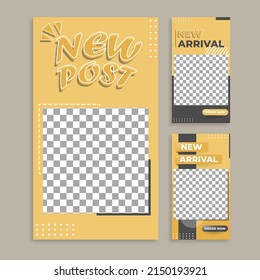 Social media story banner design. templates for social media stories.