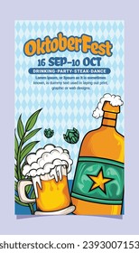 Social media story celebrating the Oktoberfest beer festival